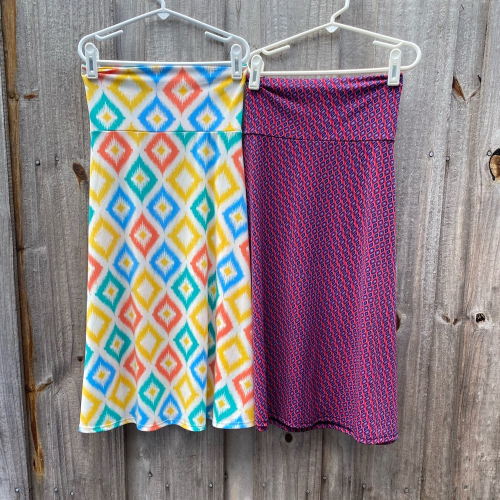 LulaRoe Azure multicolor skirts
